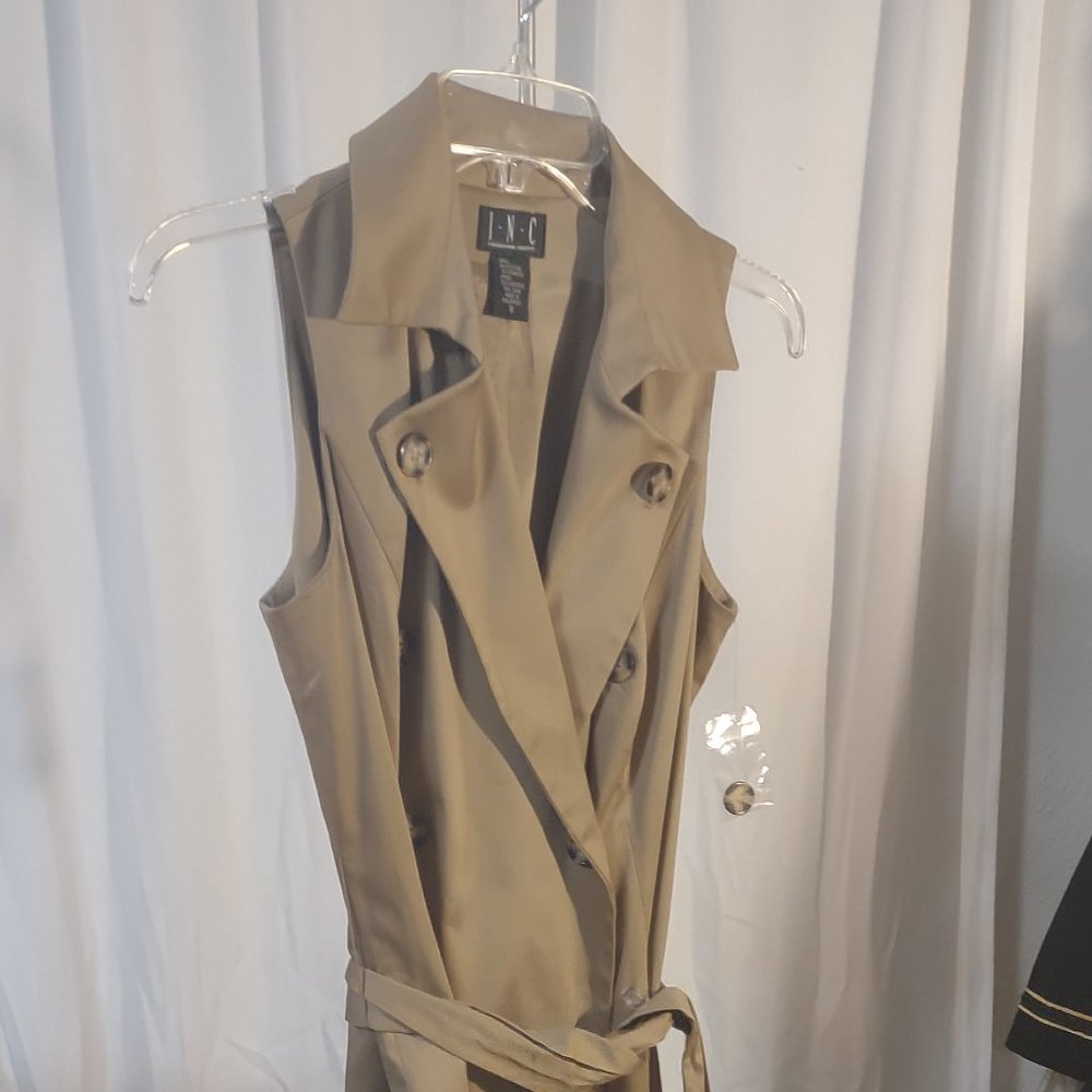 INC DRESS, TAN COTTON BLEND